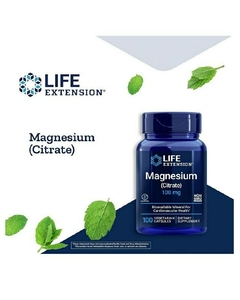 CITRATO DE MAGNESIO - 100 MG - LIFE EXTENSION - 100 CAPSULAS - - VIDACARDEL