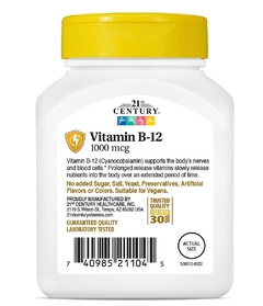 B-12 - 21st Century - 1000 MCG - 110 Capsulas en internet