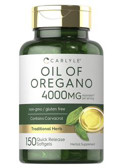 EXTRACTO DE ACEITE DE OREGANO - 4000 MG - CARLYLE - 150 CAPSULAS BLANDAS