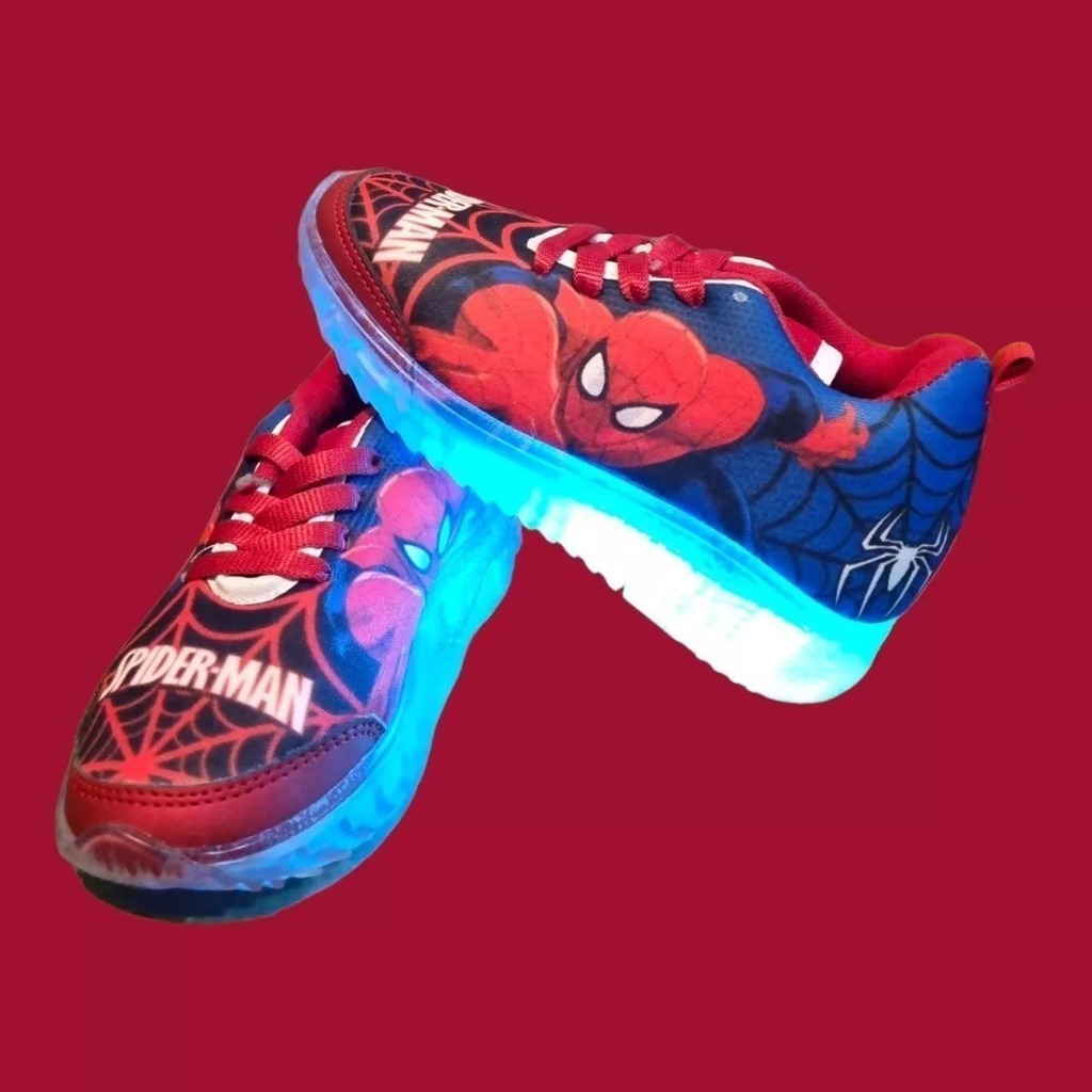 Tenis del hombre araña con luces top