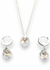 Conjunto Corazón De Cristal Huggies Con Plata 925 - comprar online