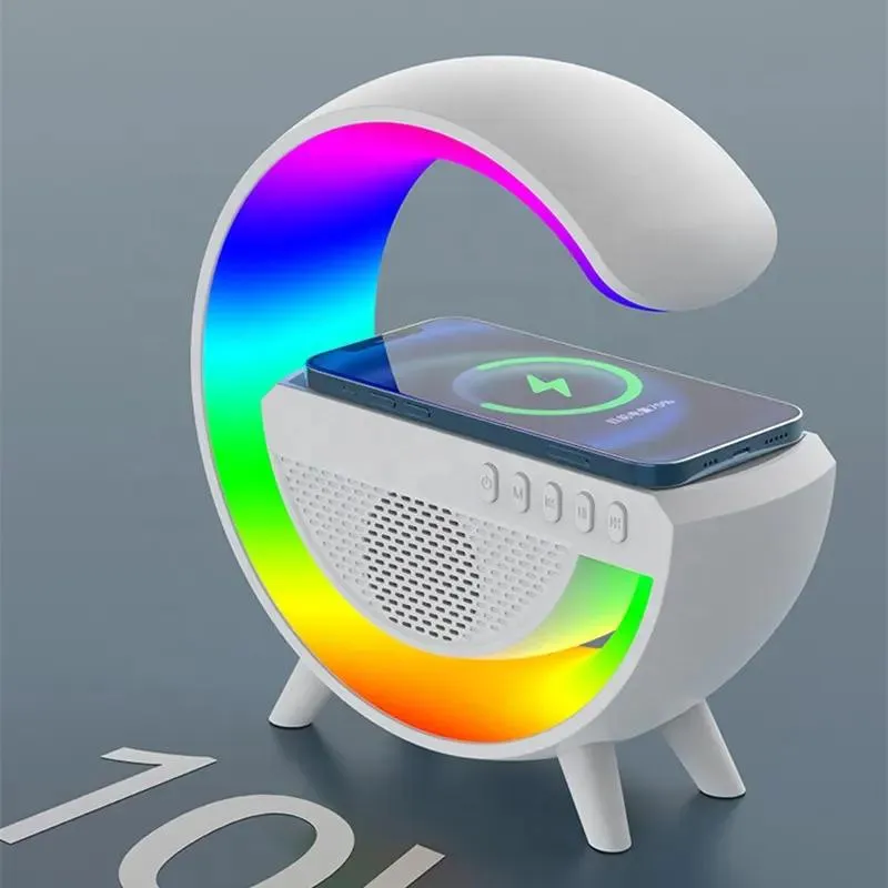 Caixa de Som Bluetooth e Carregador Sem Fio G Google LED RGB – Achei na  Lojinha