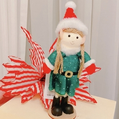 Elfo Decorativo Verde em Pé - comprar online