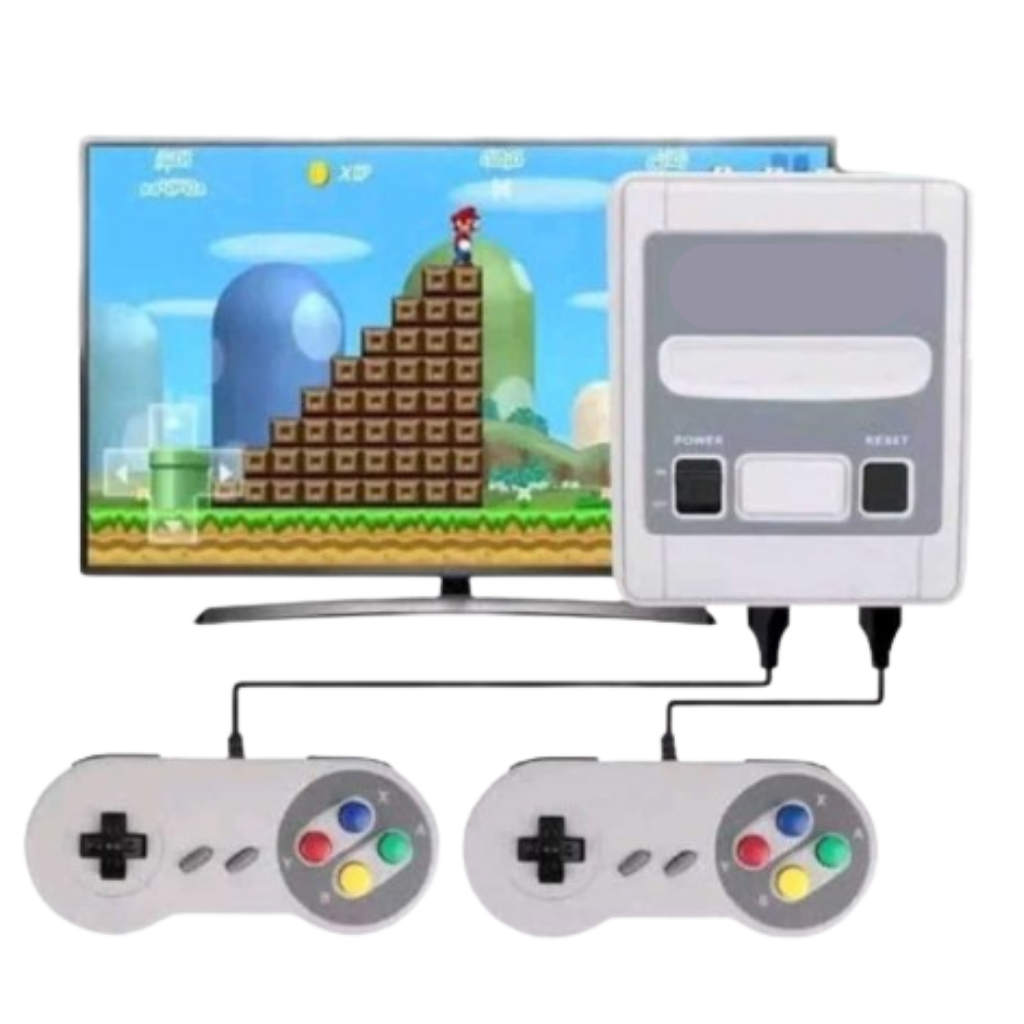 Video Game Minigame Stick Classic Super Nintendo Com 2 Controles Com Fio 8  Bits 620 Jogos 4k Retro Original Nf