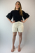 Shorts Alfaiataria Forrado com Bolso e Cinto Fixo - comprar online