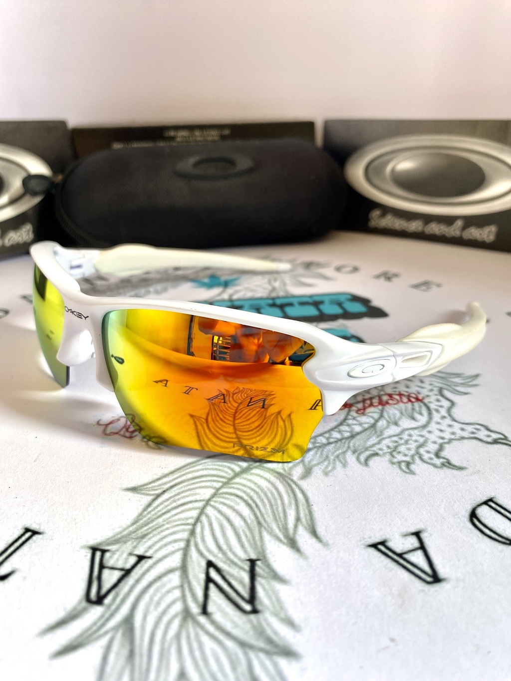 Oakley best sale flak laranja