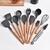 kit de Utensílios Para Cozinha em Silicone e Bambu 12 Peças - Solaria Store Utensílios Domésticos, Brinquedos e Decoração.