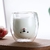 Caneca Copo De Urso e Porquinho Fofo Kawai Coreana Dupla Camada Copo De Vidro 280Ml - loja online