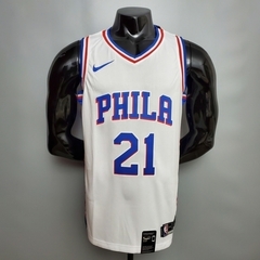 Regata Philadelphia 76ers - #21Embiid - Branco