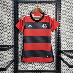 Camisa Flamengo l 23/24 - Feminina Torcedor - Vermelho e Preto