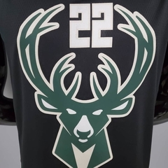 Regata Milwaukee Bucks Preta - #22Middleton - Preto na internet