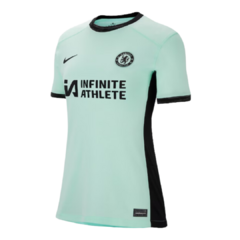 camisa feminina do chelsea, camisa feminina chelsea azul claro, camisa chelsea feminina 2023 azul, camisa third azul claro chelsea, camisa third woman chelsea 2023, camisa do chelsea feminina 