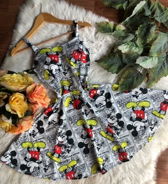 Vestido boneca rodado adulto disney mickey minnie - loja online