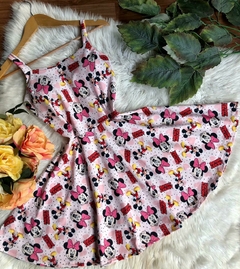 Vestido boneca rodado adulto disney mickey minnie - Dalia Rosada