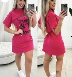 Vestido camisetão estampado cores - comprar online