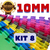 Tatame 1x1 10mm - KIT 8 UNIDADES