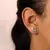 Brinco Prata Earcuff Folhas