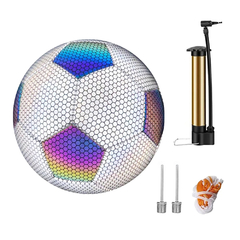 Balón de fútbol reflectante holográfico, balones que brillan en la oscuridad, - tienda en línea