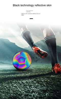 Imagen de Balón de fútbol reflectante holográfico, balones que brillan en la oscuridad,
