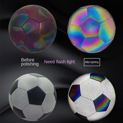 Balón de fútbol reflectante holográfico, balones que brillan en la oscuridad, - tienda en línea