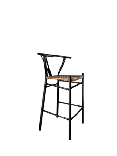 BANQUETA WISHBONE CAÑO NEGRO - comprar online