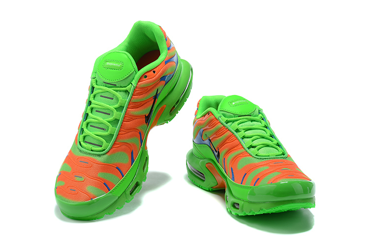 air max plus orange and green