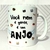 Caneca cerâmica branca - Lis personalizados