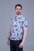 Camisa Masculina Manga Curta Blue Summer