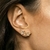 BRINCO EAR CUFF COM CRISTAIS RUTILADOS BANHADO A OURO