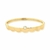 BRACELETE COM ESCAMAS LISO E CRISTAL BANHADO A OURO - comprar online