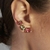 BRINCO EAR CUFF COM CRISTAIS BANHADO A OURO