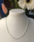 Choker Cordão Baiano Fino Liso Confeccionado no Ródio Branco