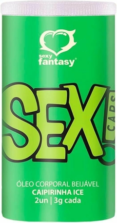 SEX CAPS ICE CÁPSULAS BEIJÁVEIS COM 2 UNIDADES SEXY FANTASY - loja online