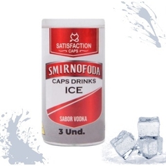 BOLINHA SMIRNOFODA COM ÓLEO PARA MASSAGEM CORPORAL ICE 3 UNIDADES SATISFACTION CAPS