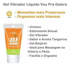 VOU PRA GALERA GEL VIBRADOR HIDRATANTE CORPORAL 25G LINHA VEM TRANSAR HOT FLOWERS - comprar online