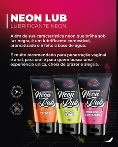 NEON LUB GEL COMESTÍVEL BRILHA EM LUZ NEGRA 30G PEPPER BLEND