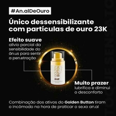 GOLDEN BUTTON GEL FACILITADOR ANAL COM MICROPARTÍCULAS DE OURO 23K BY CASTROPIL 17ML INTT - Sensação do Prazer Sex Shop Em Goiânia