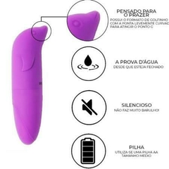 VIBRADOR PONTO G AVELUDADO COM FORMATO GOLFINHO IMPORT na internet