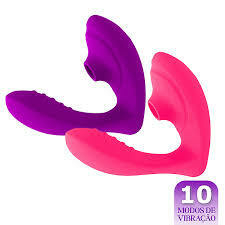 VIBRADOR E SUCCAO COM 10 MODOS DE VIBRACOES RECARREGAVEL