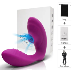 VIBRADOR E SUCCAO COM 10 MODOS DE VIBRACOES RECARREGAVEL - comprar online