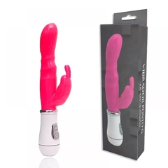 VIBRADOR FEMININO PONTO G COM PLUG LATERAL COM 8 FUNÇÕES RECARREGAVEL