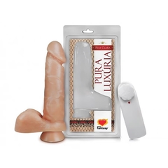 PRÓTESE PURA LUXÚRIA REALÍSTICO COM VIBRO 16X3,5 CM SEXY FANTASY