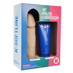 KGEL SOFTLINE KIT LUBRIFICANTE ÍNTIMO TRADICIONAL 80G E PRÓTESE PENIANA 15,5X3,7CM K IMPORT E EXPORT