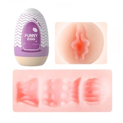 FUNNY EGG MASTURBADOR MASCULINO FORMATO VAGINA EM CYBERSKIN VIP MIX - Sensação do Prazer Sex Shop Em Goiânia