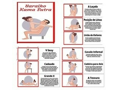 BARALHO KAMA SUTRA (20 CARTAS COM POSIÇÕES EXPLICADAS) - IMPORTADO