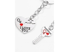 2 CHAVEIROS (CORAÇÃO + CHAVE) I LOVE YOU - IMPORTADO - comprar online