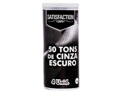 BOLINHA 50 TONS DE CINZA ESCURO (4 EM 1) 4 UNIDADES - SATISFACTION