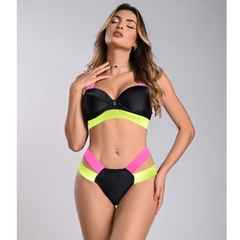 CONJUNTO BIQUINI/ LINGERIE ESTRELA NEON na internet