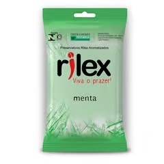 PRESERVATIVO LUBRIFICADO COM AROMA DE MENTA 3 UNIDADES RILEX - (cópia)