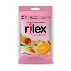 PRESERVATIVO LUBRIFICADO COM AROMA DE TUTTI FRUTI 3 UNIDADES RILEX